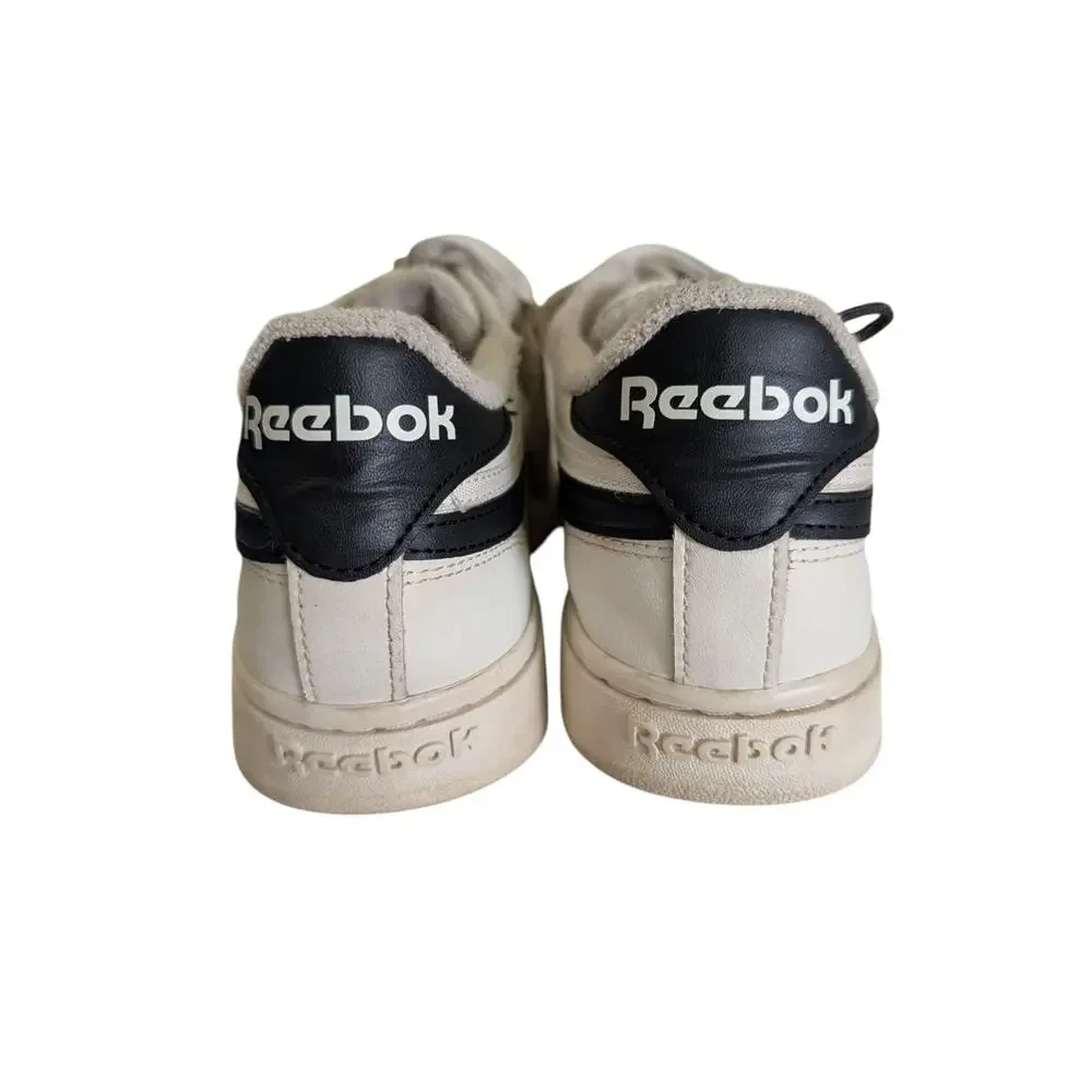 Reebok Club C Double Revenge Chalk Core Black Sneakers Size 8 Womens White Cream